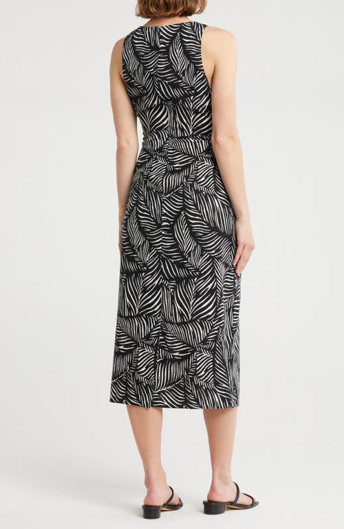 Nordstrom Rack Sleeveless Tie Waist Linen Blend Midi Dress