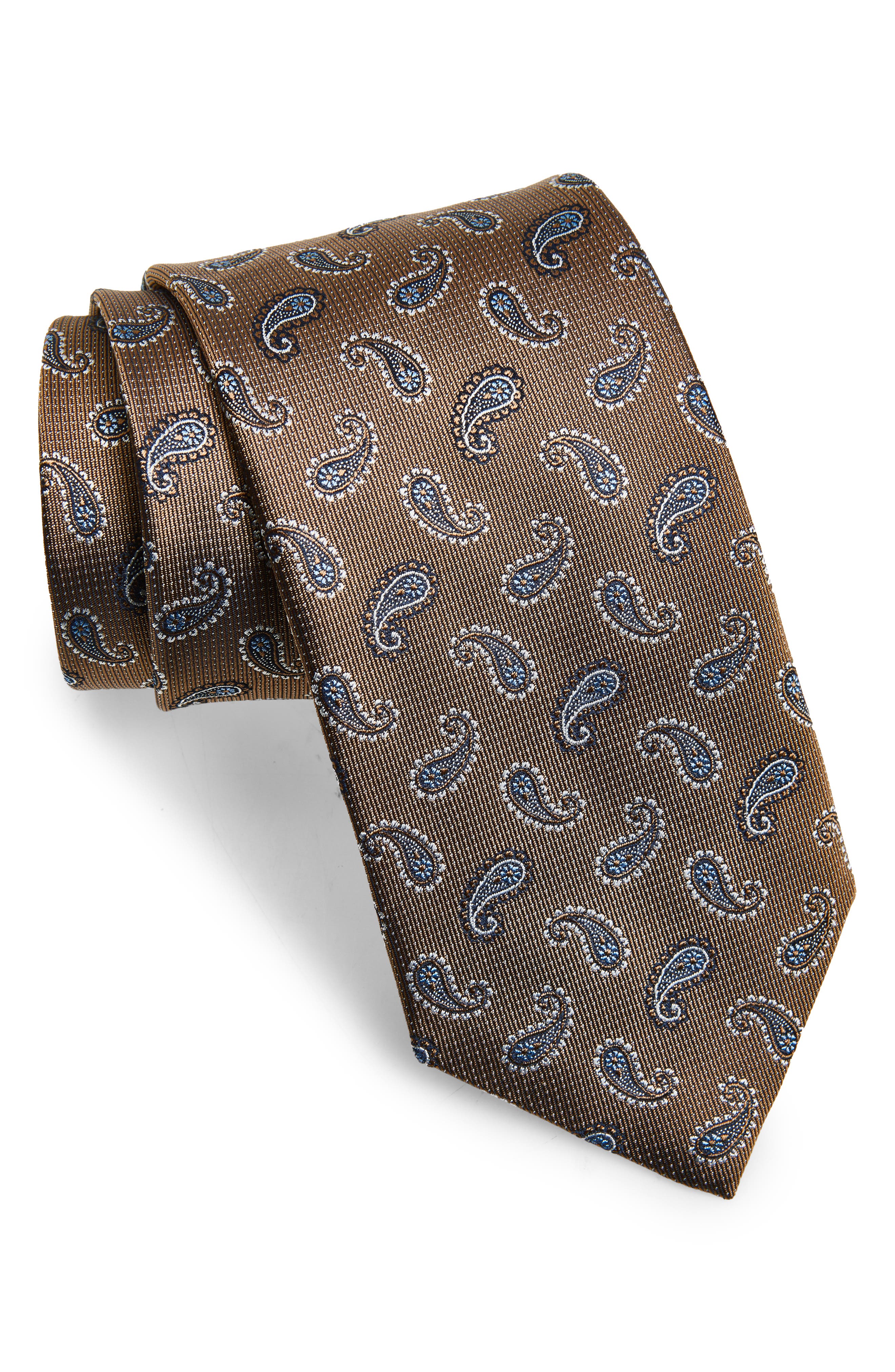 David Donahue Paisley Silk Tie