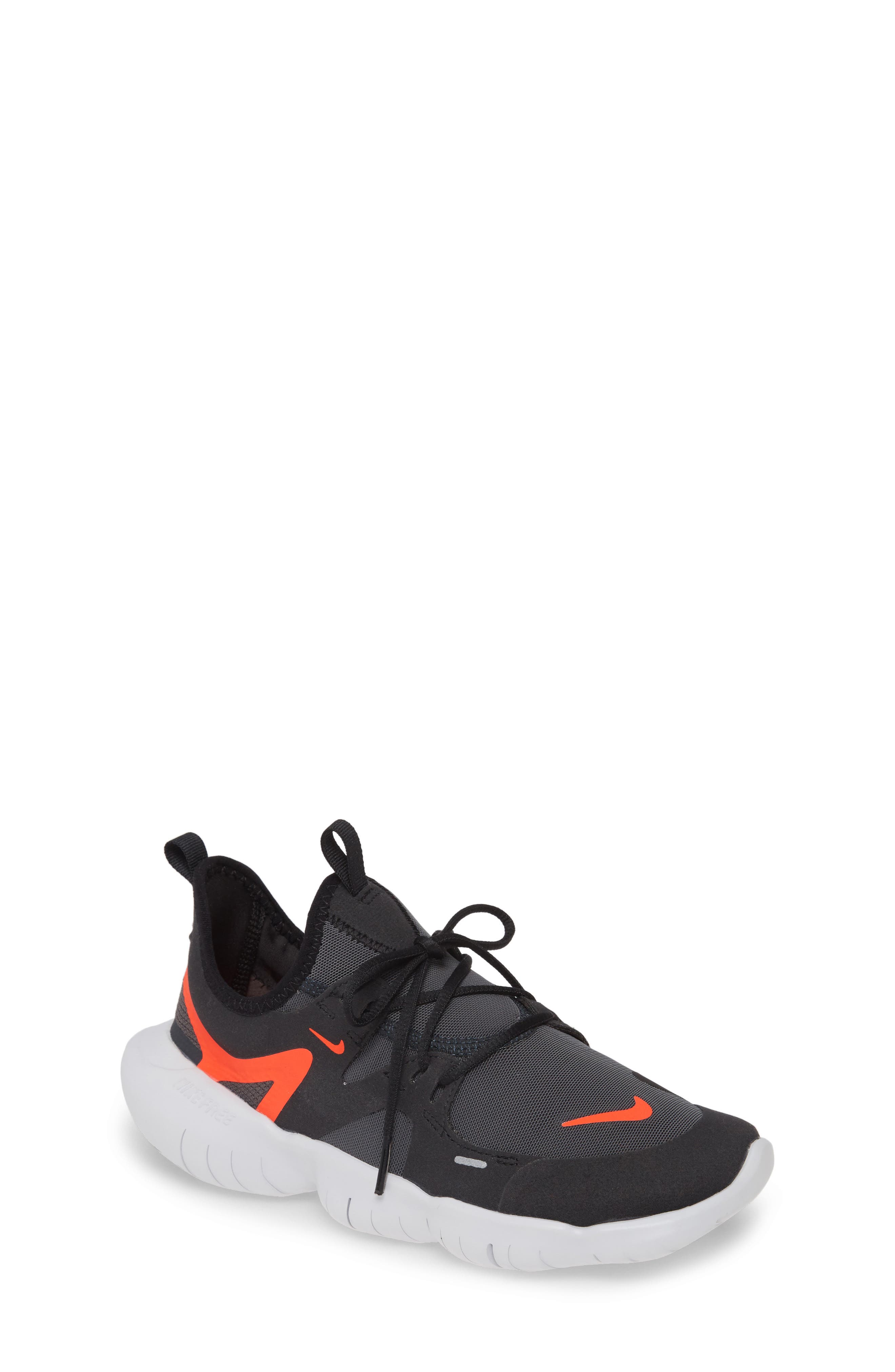 Free Run 5.0 Sneaker, Main, color, BLACK/ BRIGHT CRIMSON