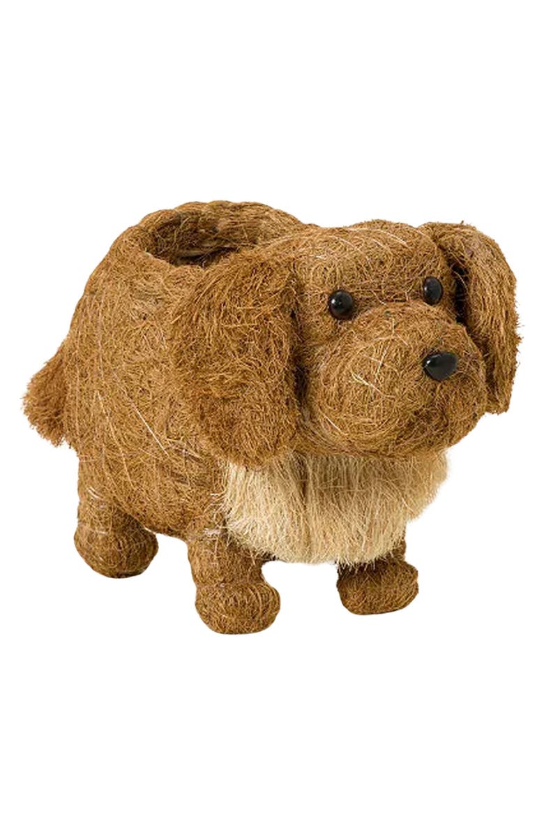 LIKHA Golden Retriever Handwoven Planter, Main, color,