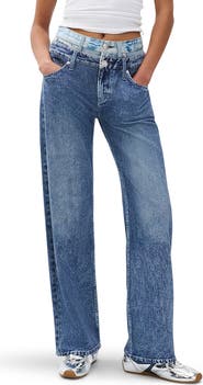 rag & bone/JEAN Miramar Double High Waist Straight Leg Jeans