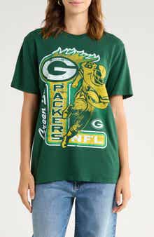 Junk Food Packers Running Back Cotton Graphic T-Shirt
