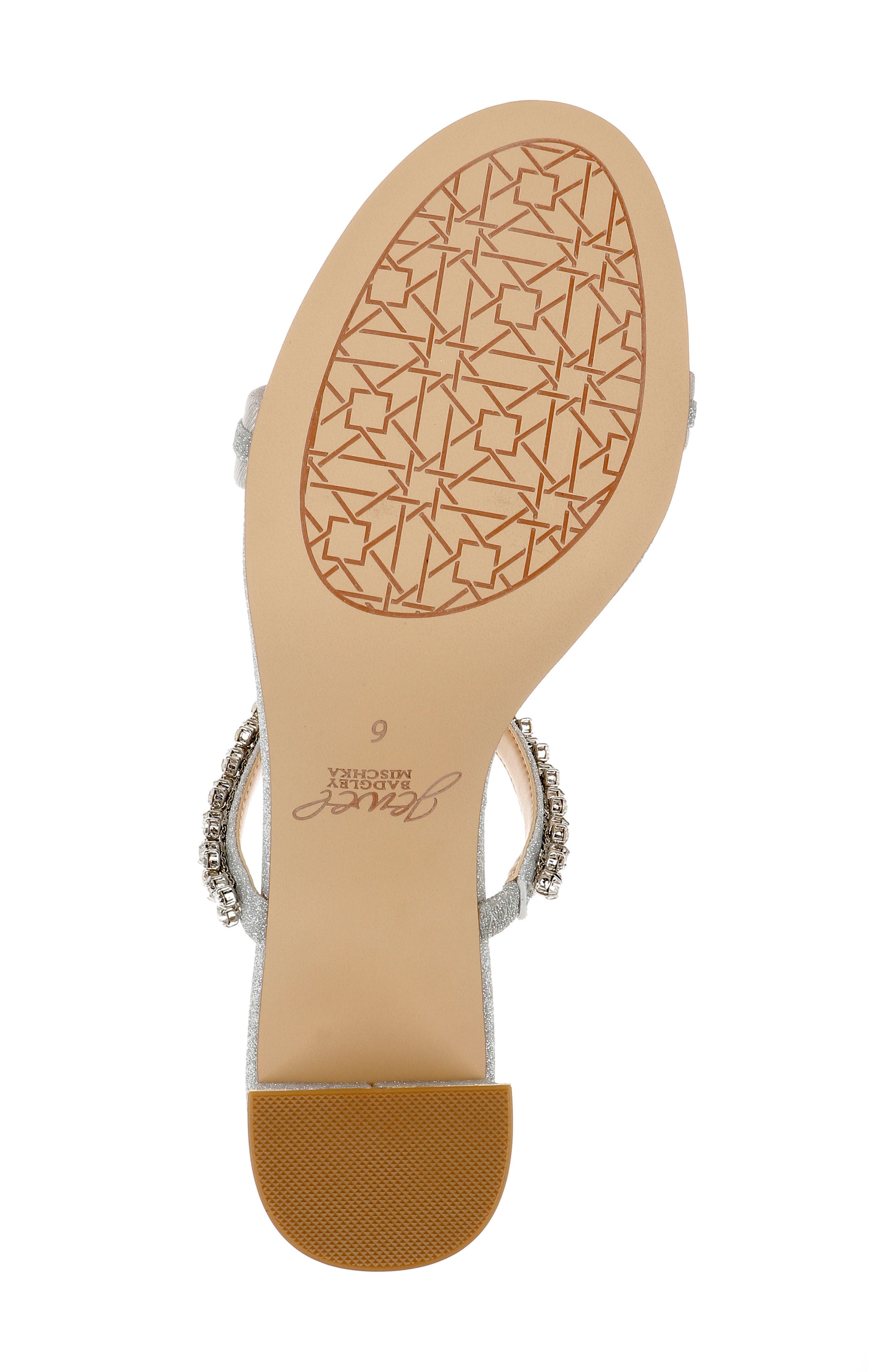 Jewel Badgley Mischka Crystal Embellished Heeled Sandal, Alternate, color, 