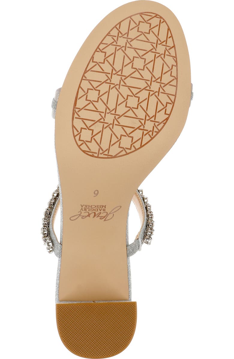Jewel Badgley Mischka Crystal Embellished Heeled Sandal, Alternate, color,