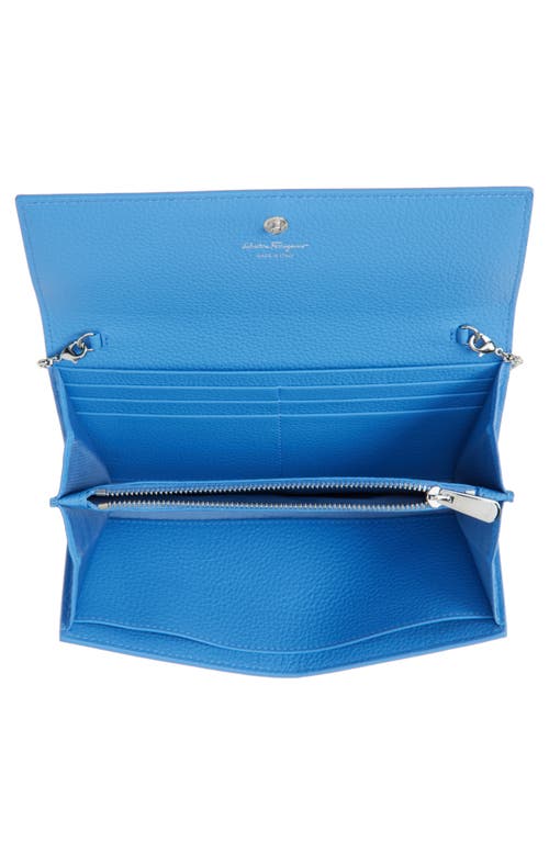 Ferragamo Double Gancio Leather Wallet On A Chain
