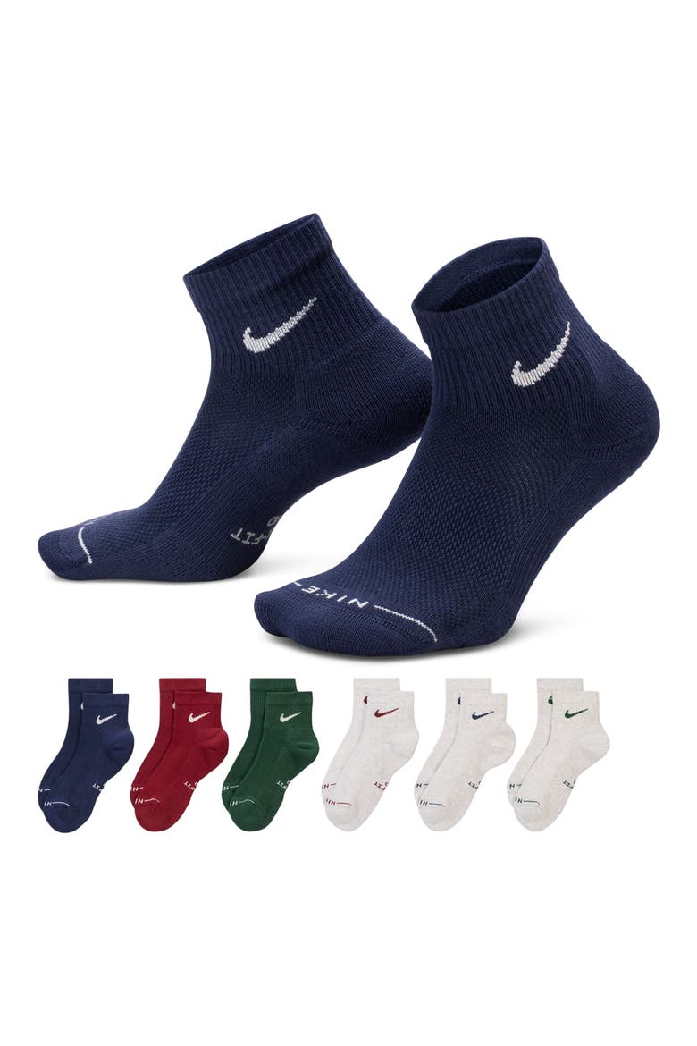 Everday Elevated Assorted 6-Pack Cotton Blend Ankle Socks, Alternate, color, 907 MULTI-COLOR