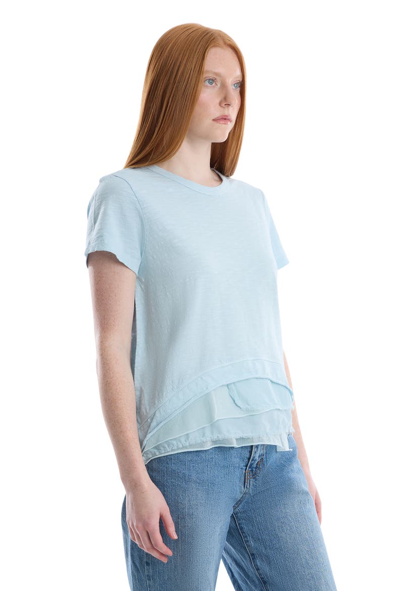 Boxy Short Sleeve Mixed Hem, Alternate, color, Corydalis Blue