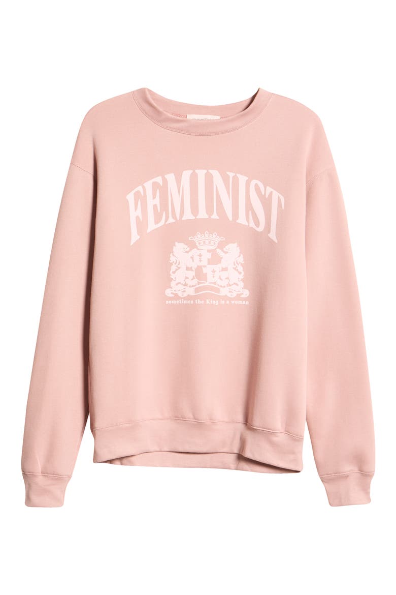 VOTE Collection Graphic Sweatshirt, Alternate, color, PINK- FEMINIST