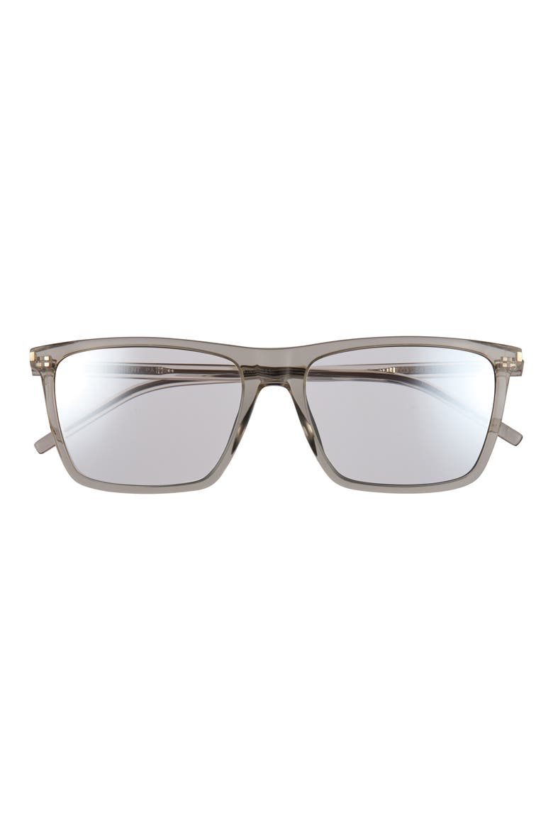 SL668 56mm Square Sunglasses, Main, color, BEIGE BEIGE SILVER