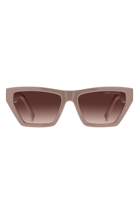 Beige cat eye glasses on sale