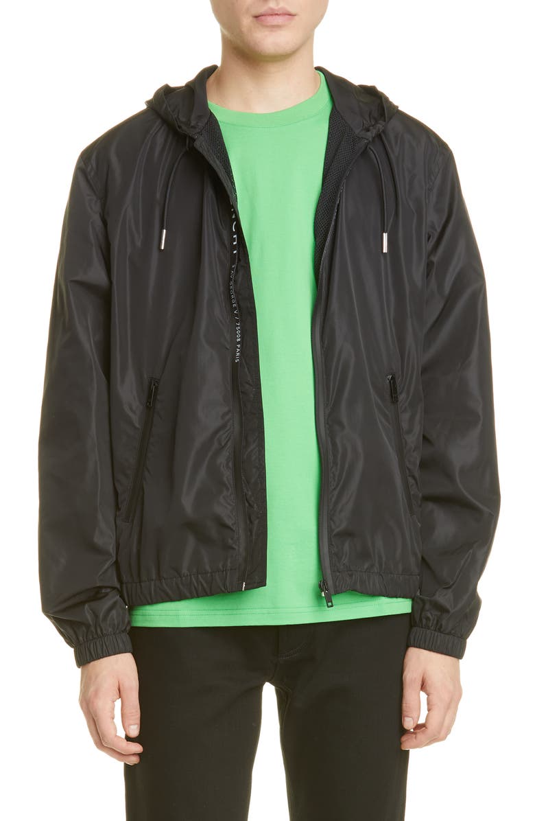 Givenchy Hooded Nylon Windbreaker, Main, color,