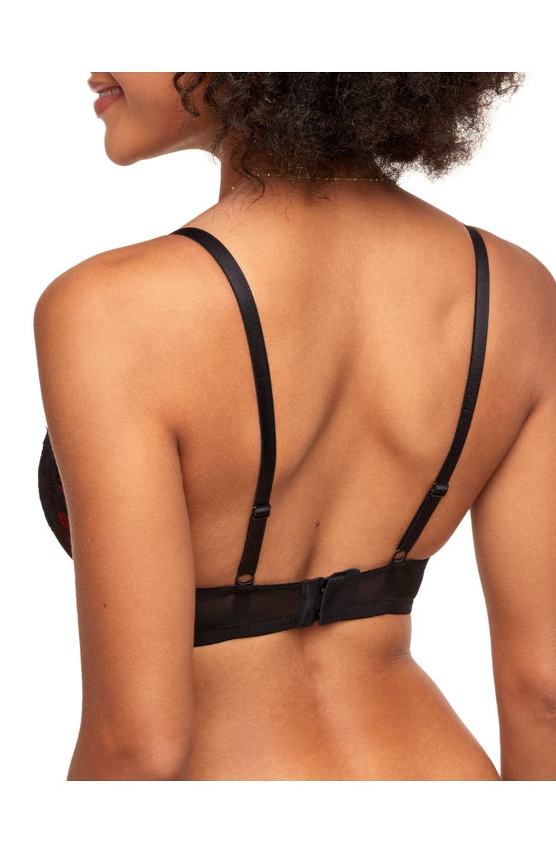 Adore Me Emanuelly Push Up Balconette Bra, Alternate, color, Black