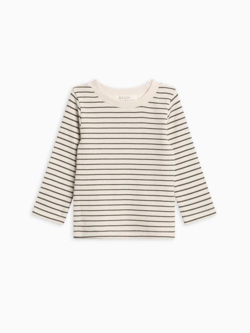 Kendi Rory Ribbed Long Sleeve Top In Multi