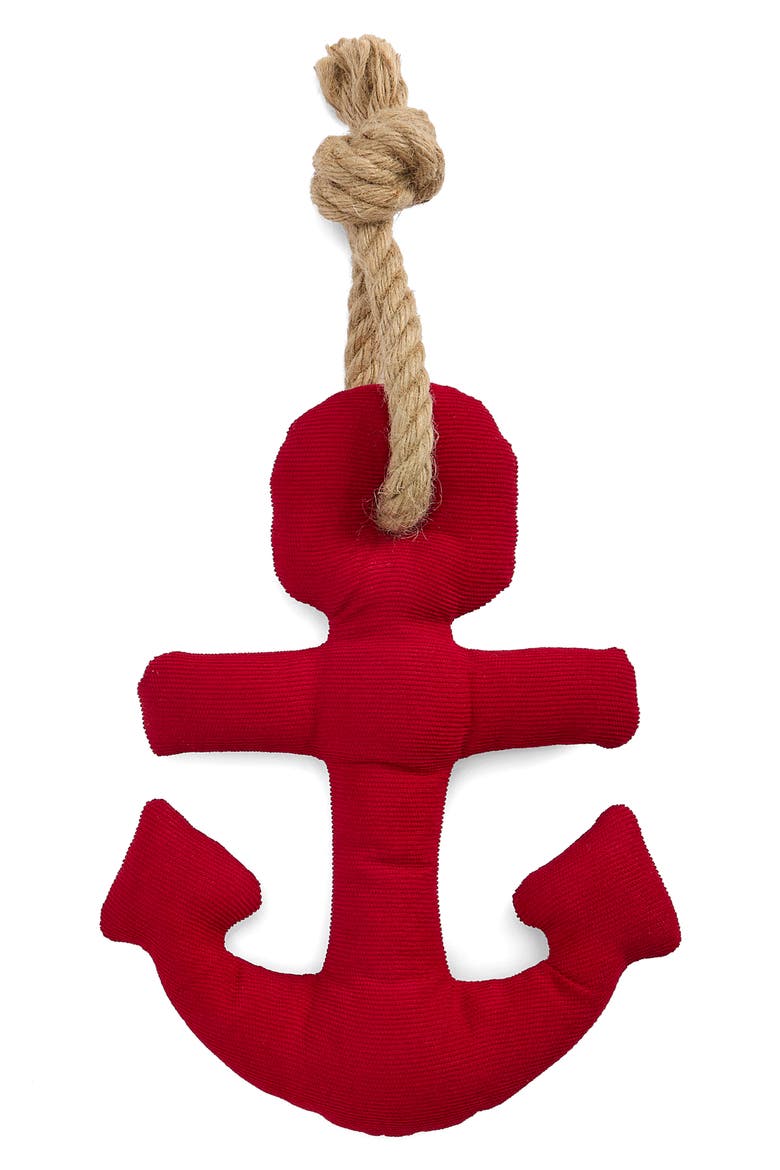 Anchor Dog Toy, Alternate, color, RED