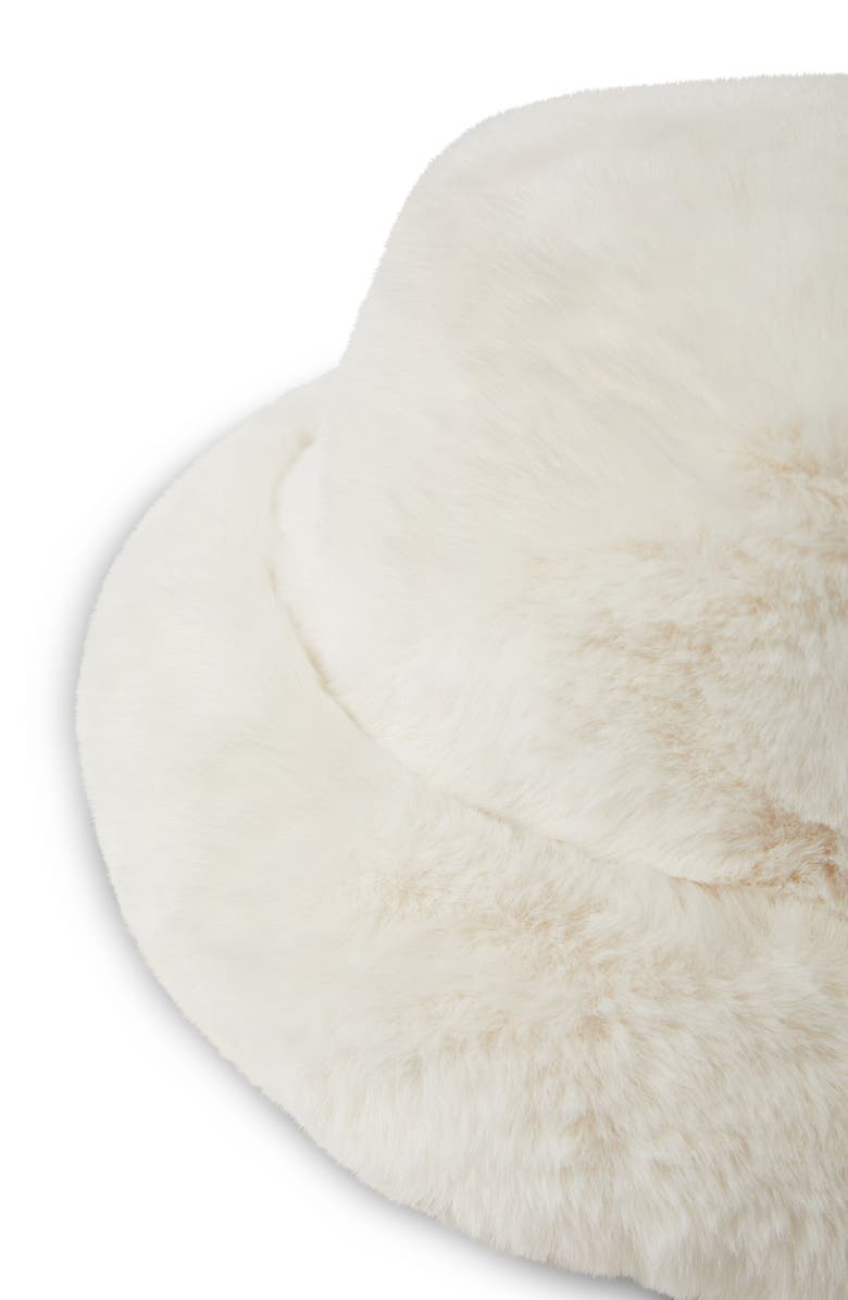Brixton Dion Faux Fur Packable Hat, Alternate, color, Off White