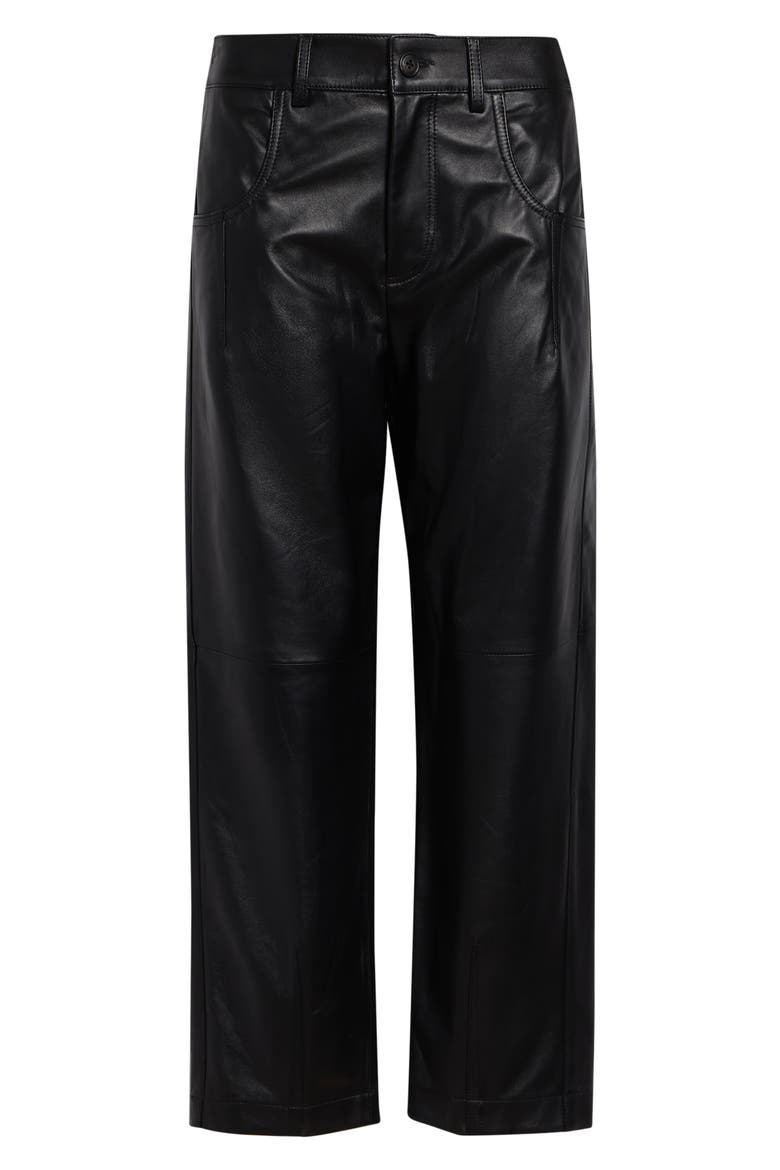 Lambskin Leather Pants, Alternate, color, 22 BLACK