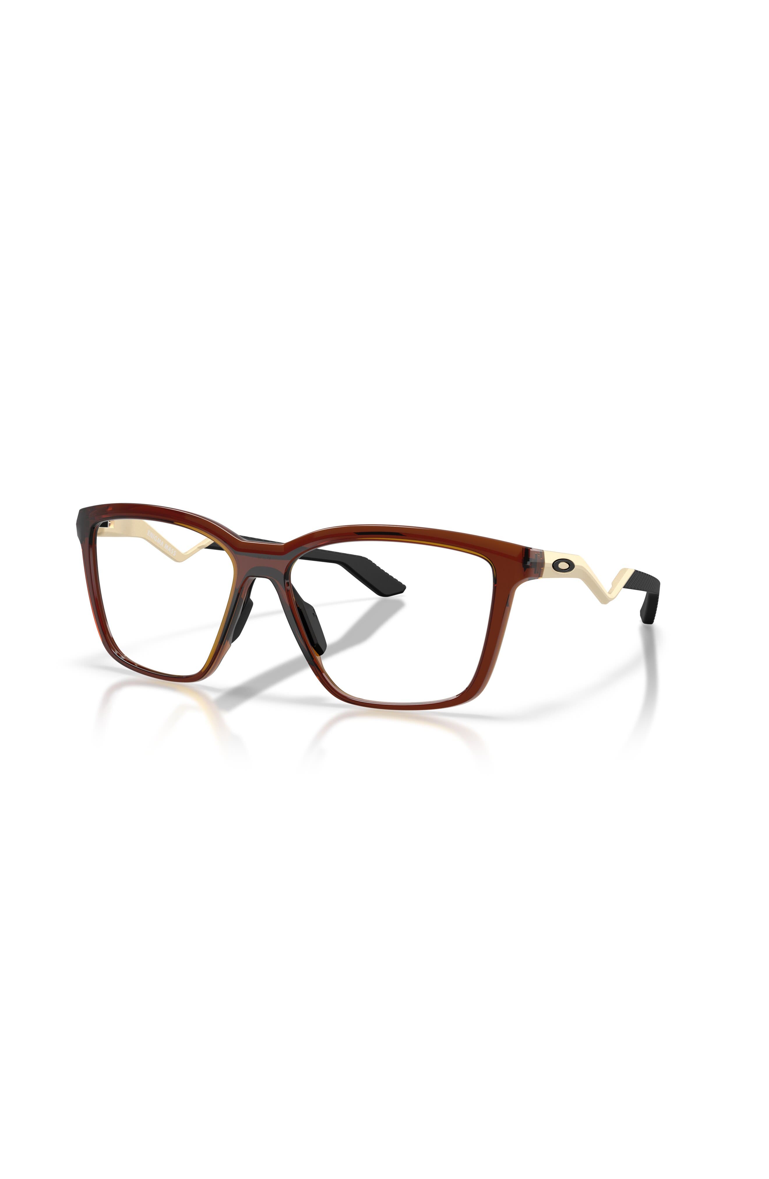 Oakley 55mm Square Optical Glasses In Brown