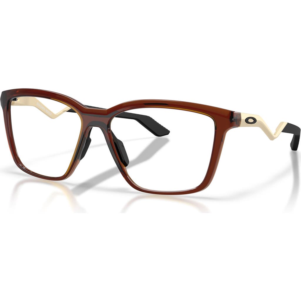 Oakley 55mm Square Optical Glasses In Brown