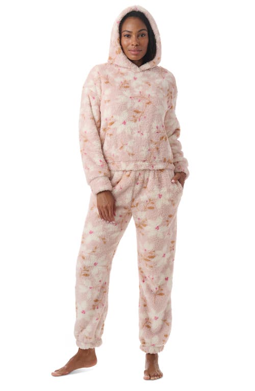 Splendid High Pile Fleece Pajamas In Berry Frost Floral