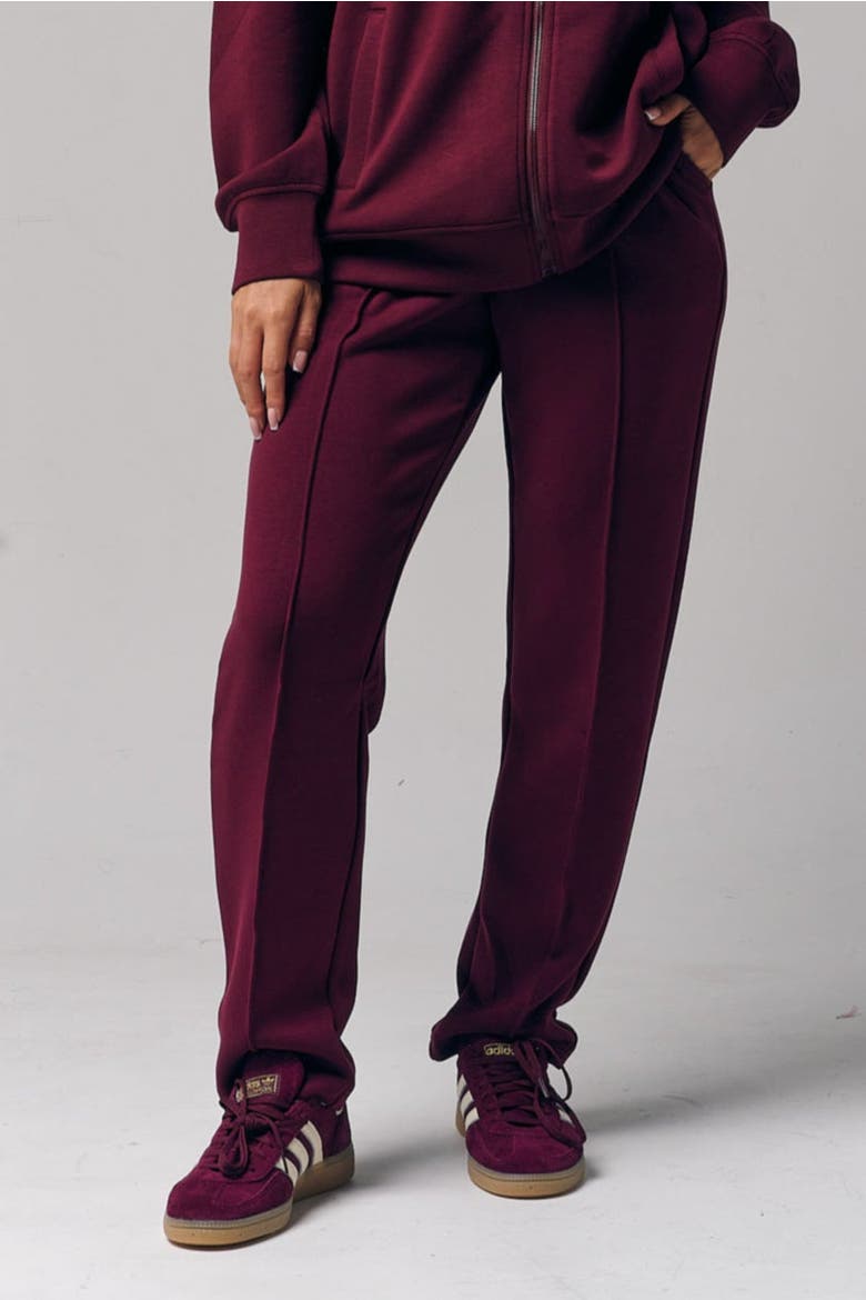 Raven Pintuck Pants, Main, color, Burgundy