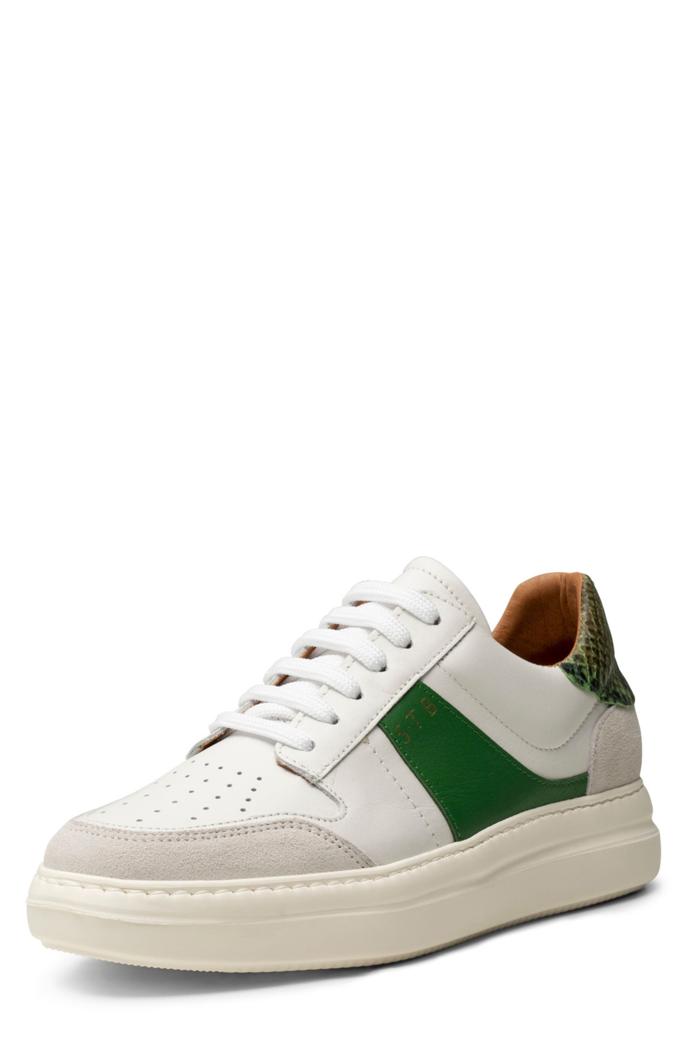 Shoe The Bear Valda Lace-Up Leather & Suede Sneaker, Main, color, 