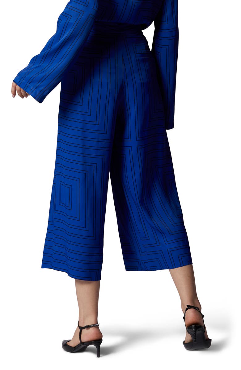 Equipment Thoras Crop Wide Leg Trousers, Alternate, color, Surrealist Blue And True Black