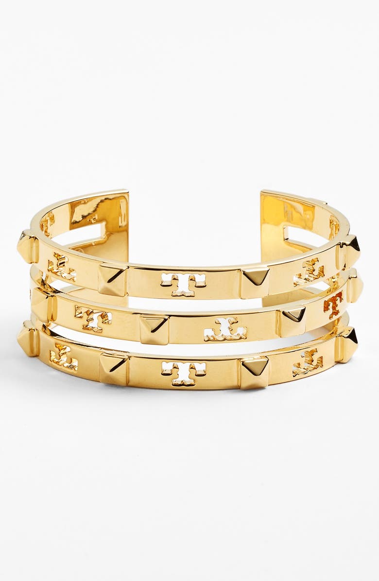 Tory Burch Logo Cuff, Main, color, 