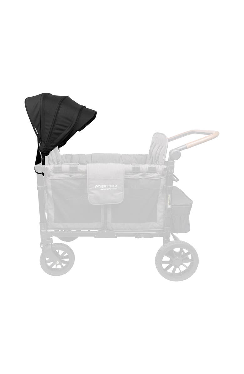 WonderFold 2-Pack Retractable Stroller Canopy, Alternate, color, Black