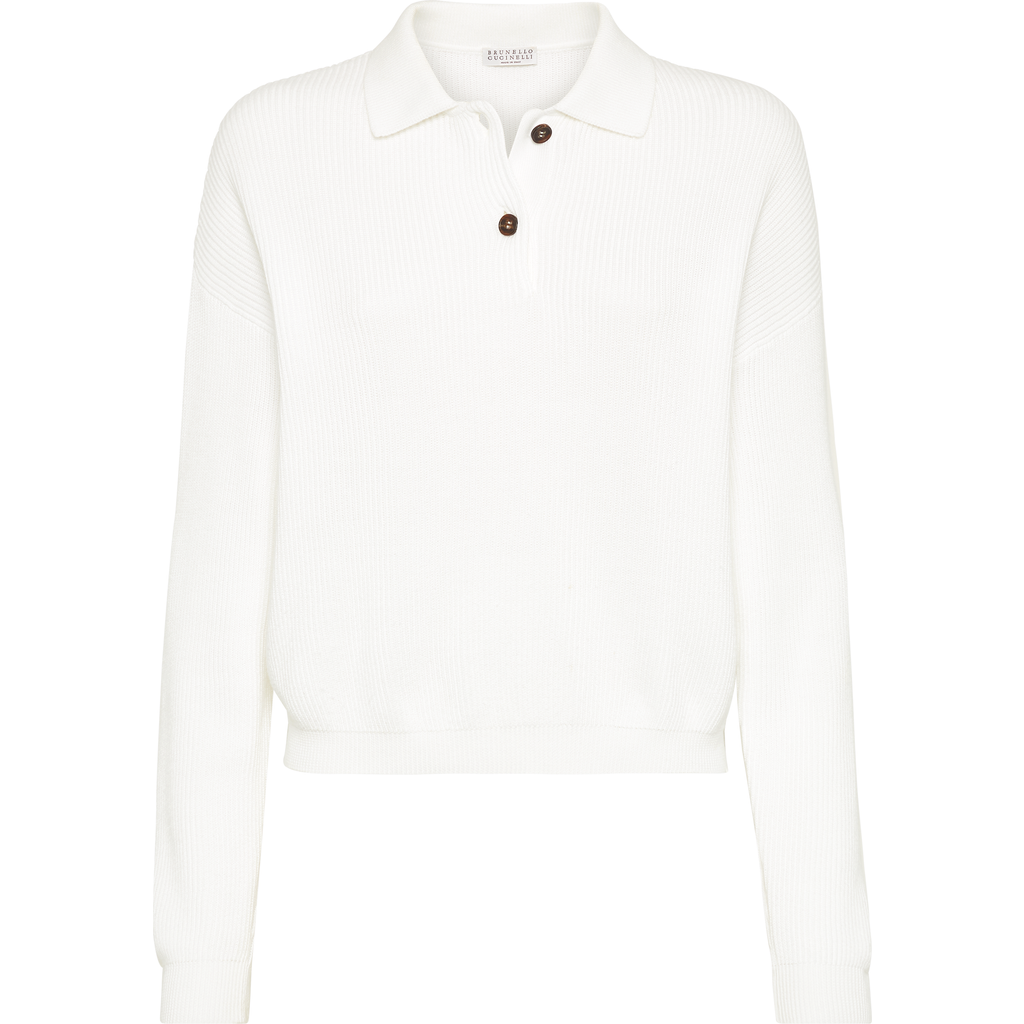 Brunello Cucinelli Polo-style Sweater In White