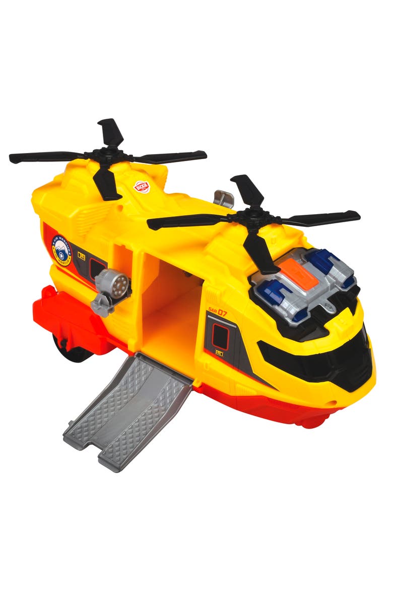 Dickie Toys Rescue Helicopter Yellow & Red 11" Light & Sound Toy Vehicle,3+, Alternate, color, 