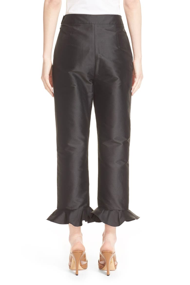 Classic Flounce Slim Pants, Alternate, color, BLACK