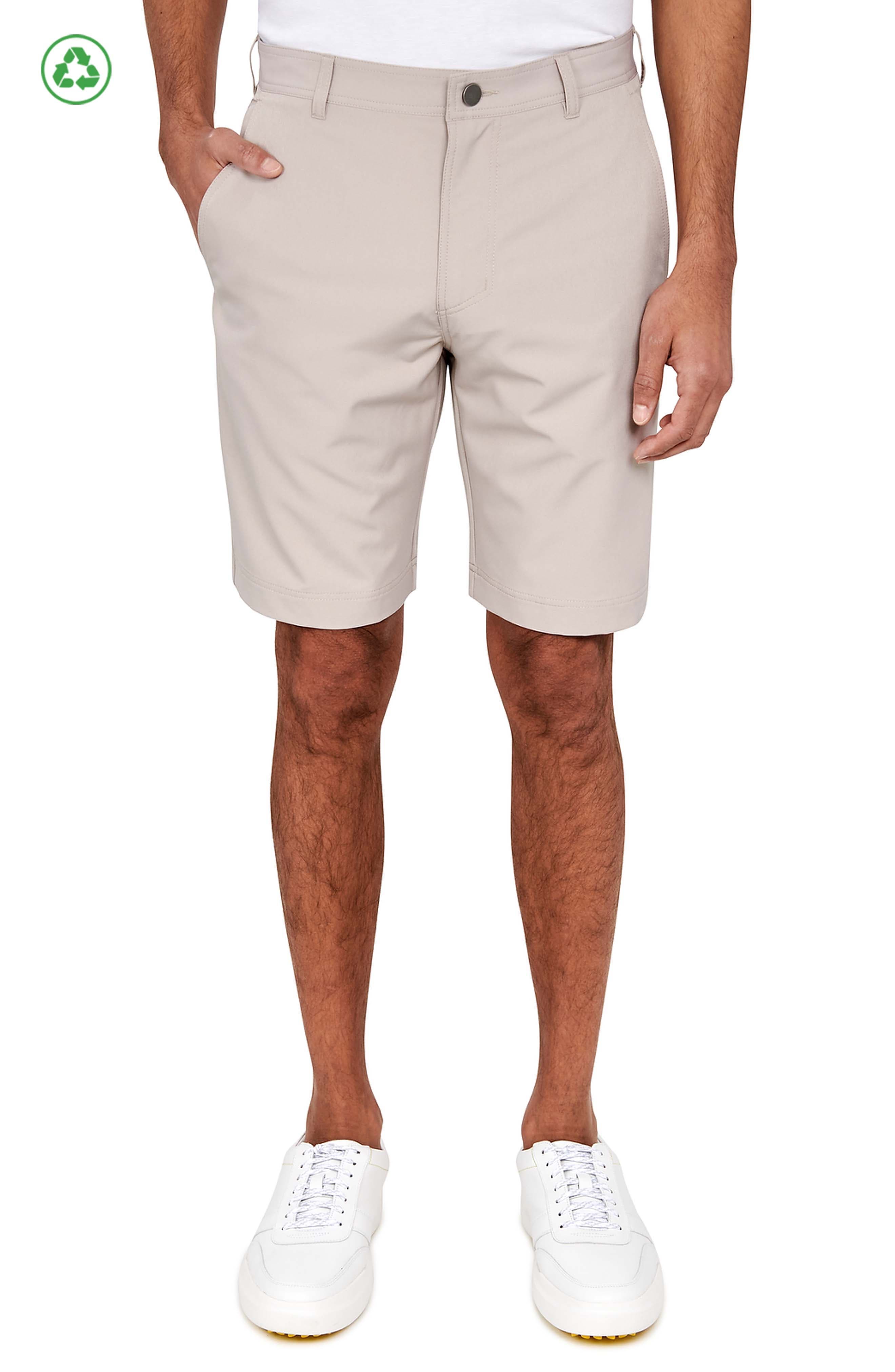 Regular Fit Solid Recycled Performance Flat Front Golf Shorts - image 5