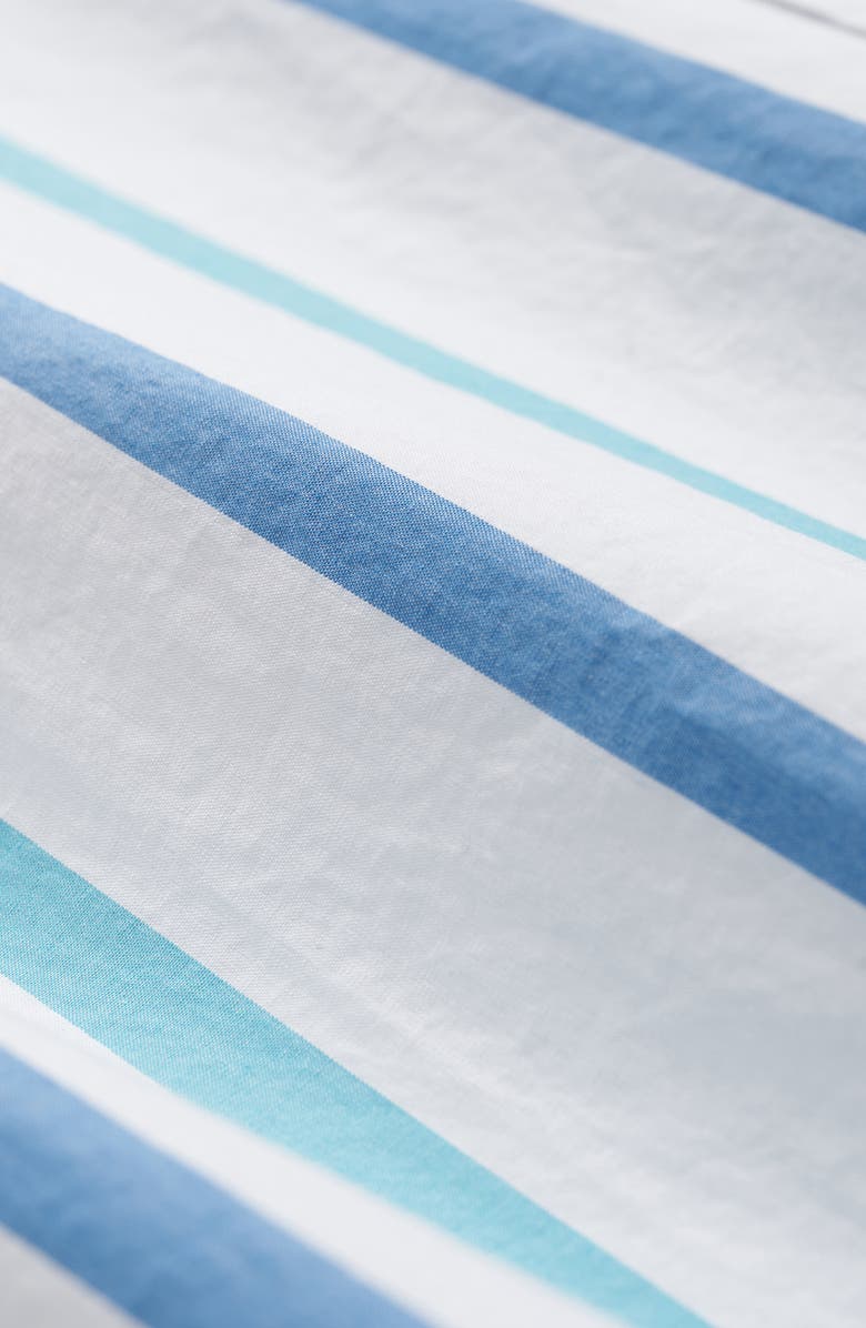 Brooks Brothers Friday Regular Fit Stripe Short Sleeve Cotton Poplin Button-Down Shirt, Alternate, color, 