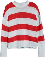 Caslon® Stripe Roll Neck Cotton Sweater