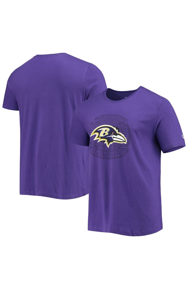New Era Men's New Era Purple Baltimore Ravens Stadium T-Shirt, Main, color, 