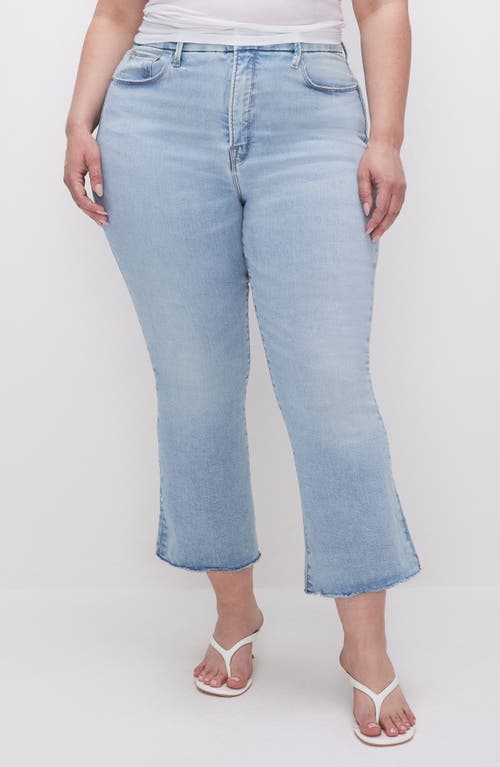 Good American Womens Ga Good Legs Crop Mini Boot-leg Mid-rise Stretch-denim Jeans Indigo510 In Indigo715