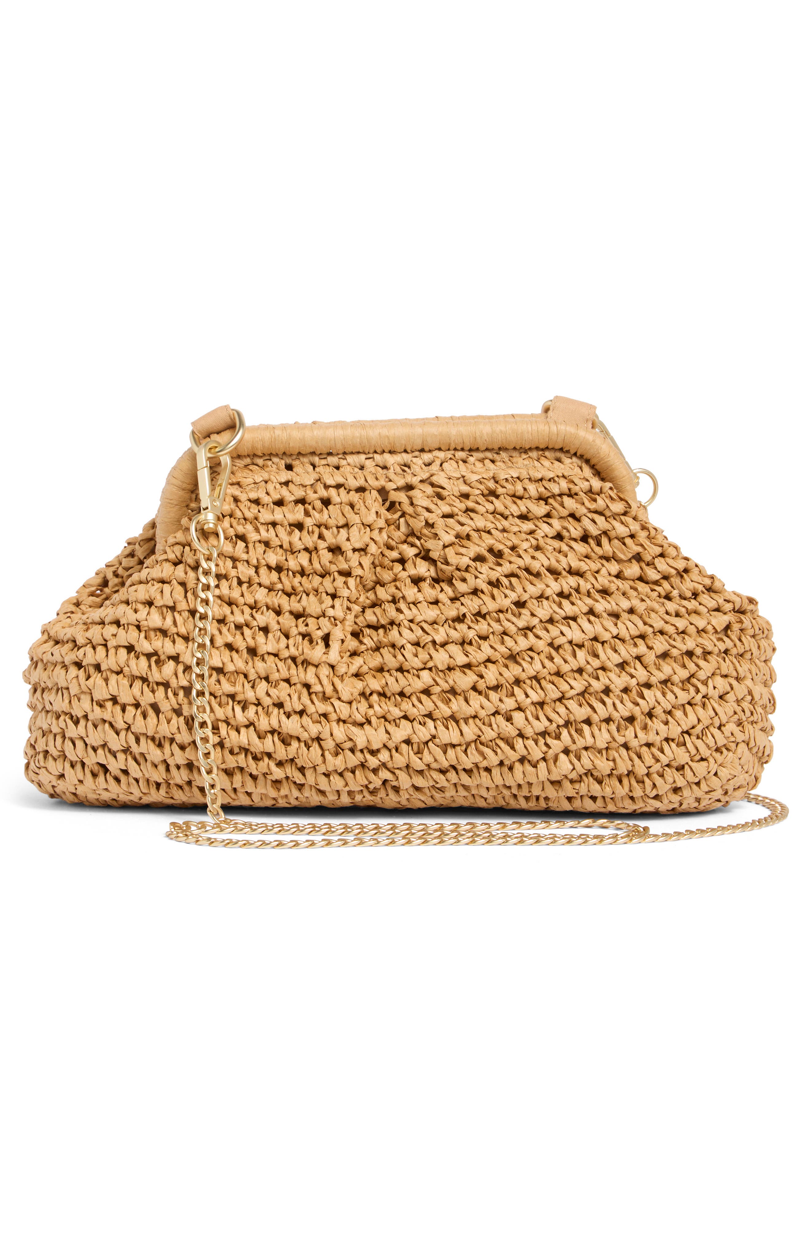 LSPACE Harmony Convertible Raffia Clutch, Alternate, color, Natural