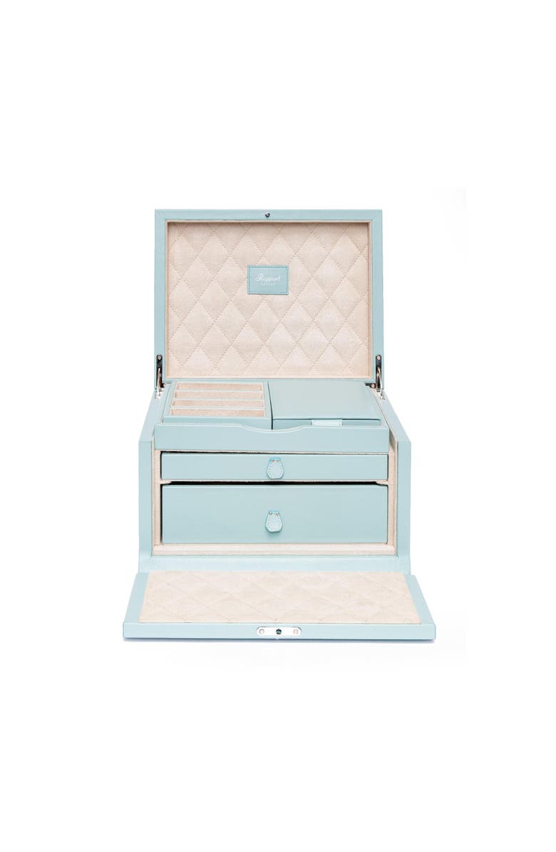 Rapport London Charlotte Jewelry Box, Main, color, Turquoise
