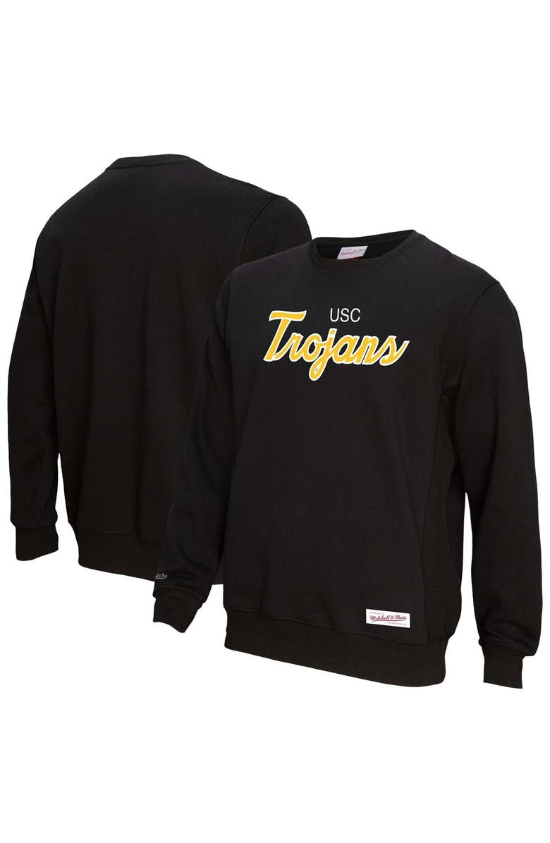 Mitchell & Ness Men's Mitchell & Ness Black USC Trojans Elite Script Pullover Sweatshirt, Main, color, Black
