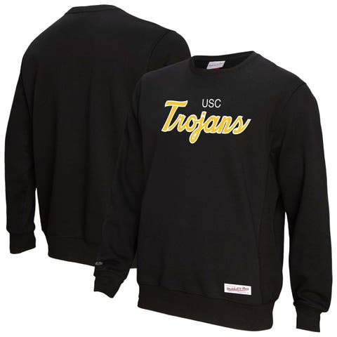 Men's Mitchell & Ness  Black USC Trojans Elite Script Pullover Sweatshirt