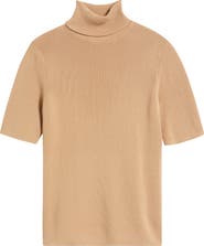 Anne Klein Short Sleeve Turtleneck Sweater