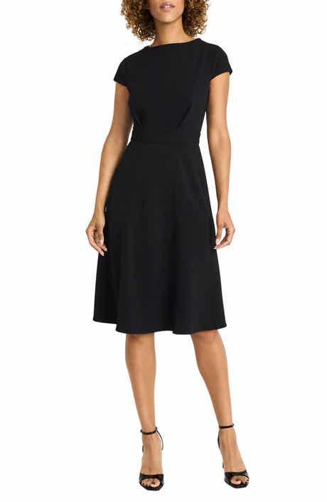 Maggy London Cap Sleeve Fit-and-Flare Dress