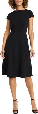 Maggy London Cap Sleeve Fit-and-Flare Dress