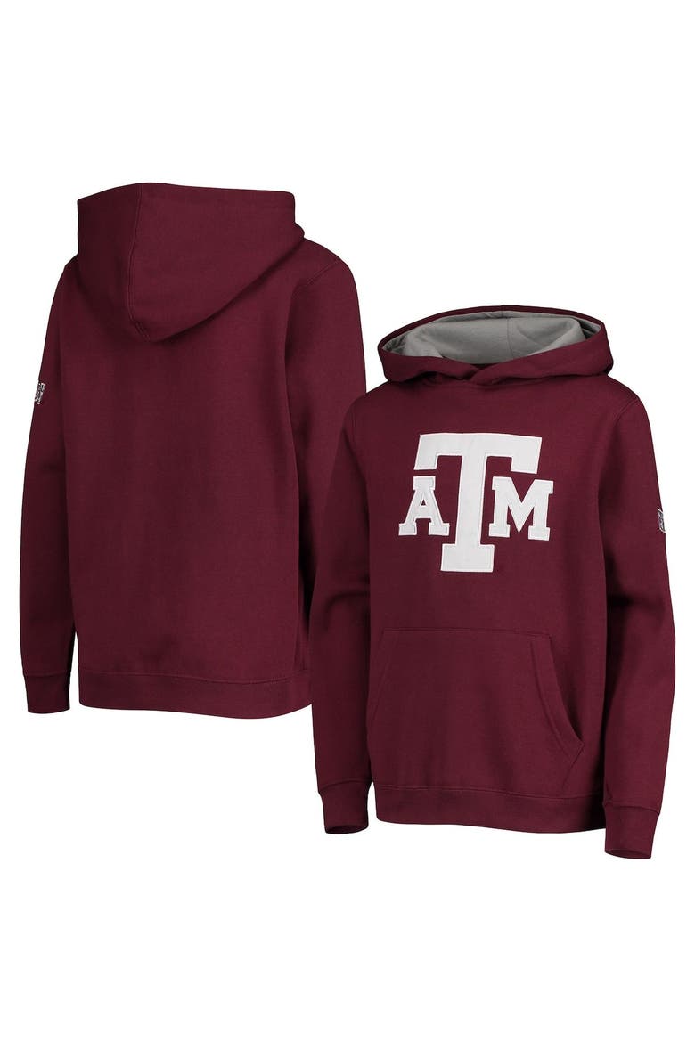 Youth Maroon Texas A&M Aggies Big Logo Pullover Hoodie, Main, color, Maroon