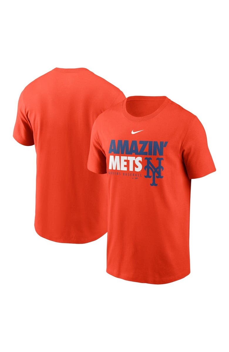 Nike Men's Nike Orange New York Mets Amazin' Mets Local Team T-Shirt, Main, color, 