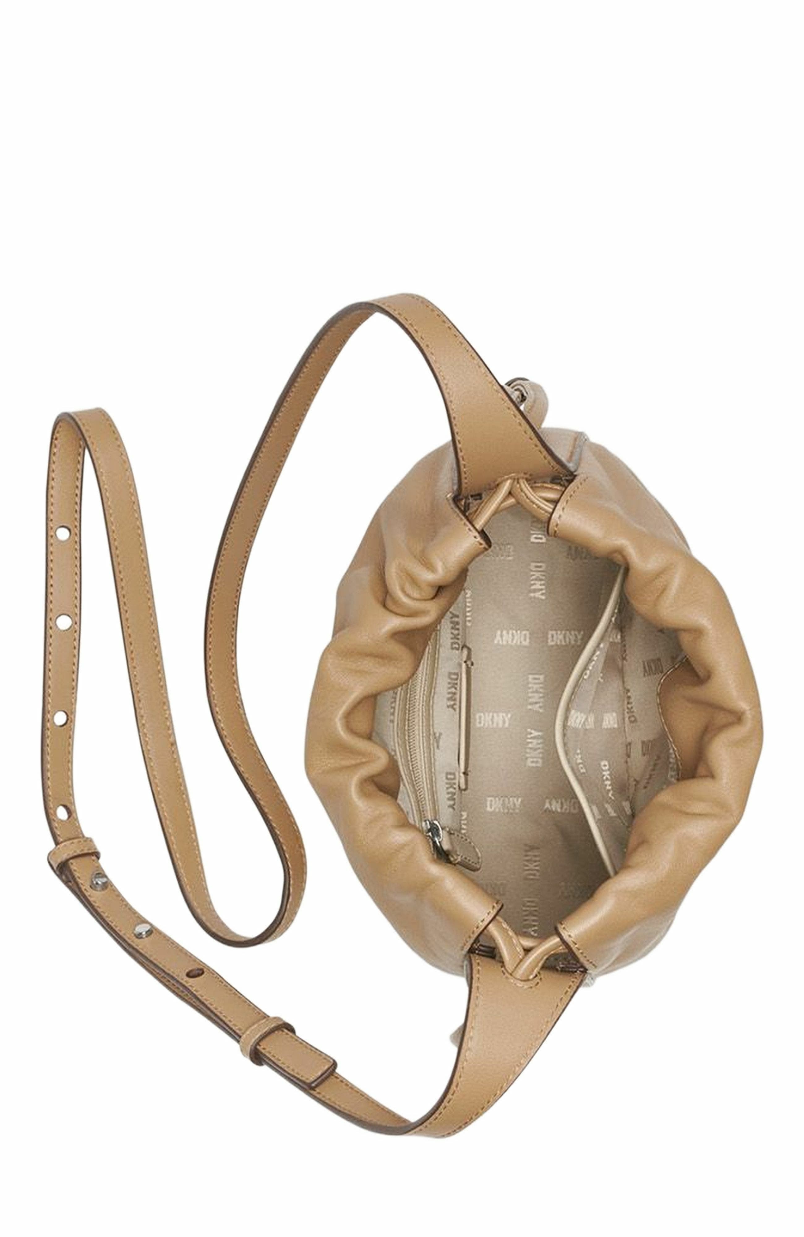 Channing Small Drawstring Bag, Alternate, color, CAPPUCINO