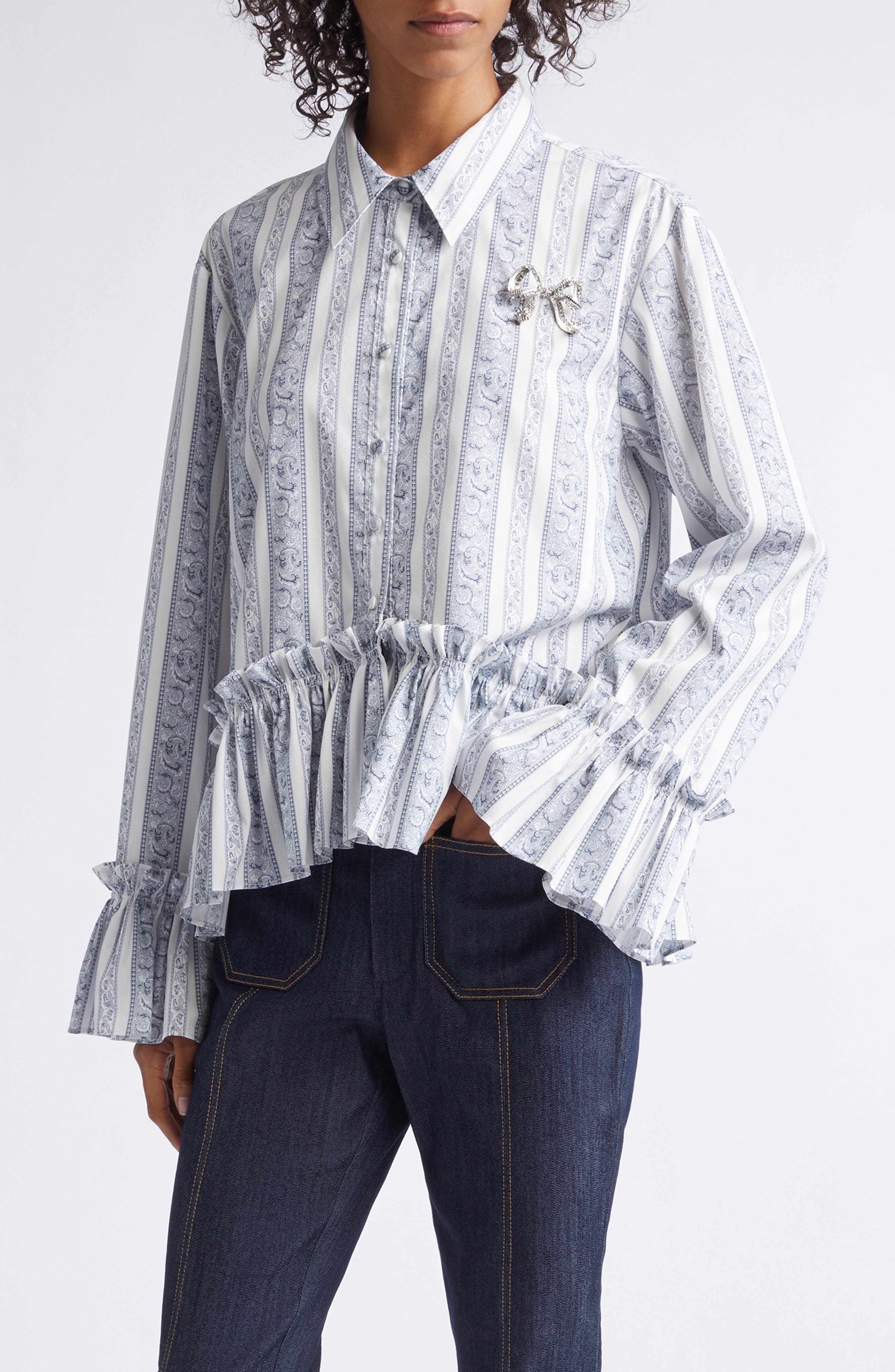 selected IVORY/ MARINE BLUE