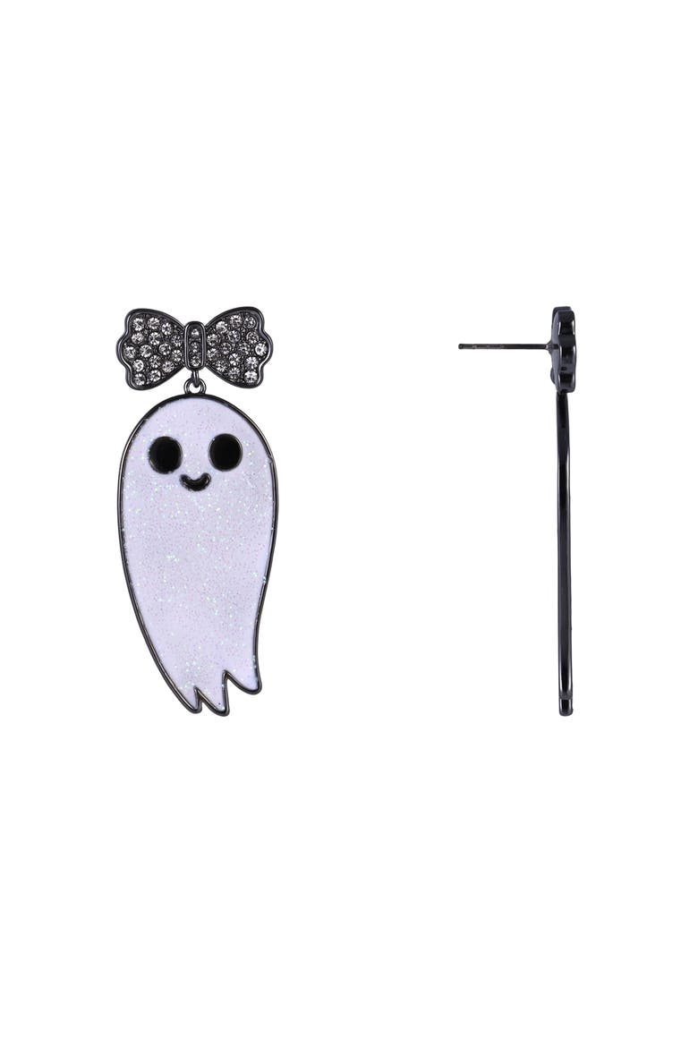Halloween Cute Ghost Earrings, Alternate, color, White