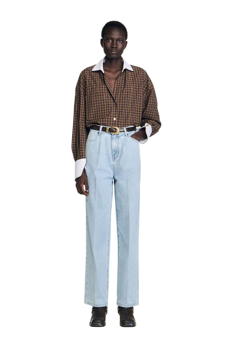 Straight-leg jeans, Alternate, color, Blue