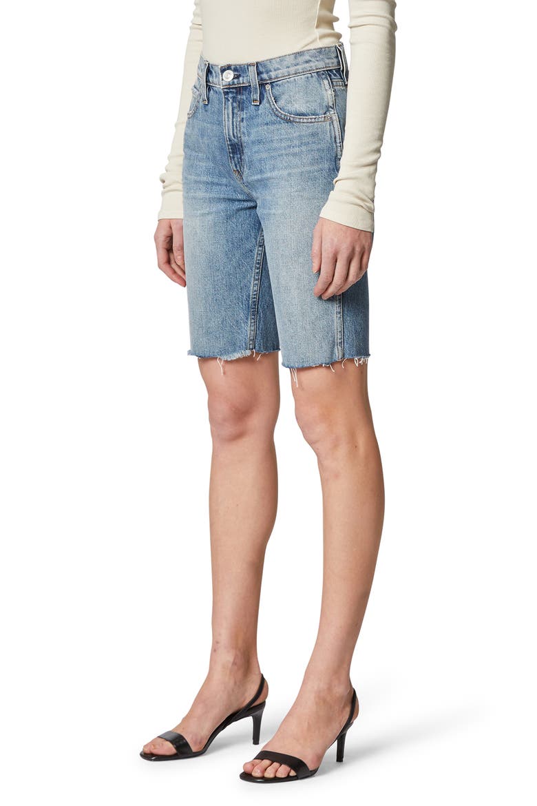 Freya High Waist Cutoff Denim Bike Shorts, Alternate, color, TEMPTATION